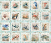 Nauticus Sea Creatures Picture Patches Light Aqua Blue Panel Ocean Life Fabric - 32050 - QT Fabrics Quilting Cotton Fabric
