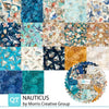 Nauticus Charm Pack Ocean Fabric - 5SQ NAUT 6PKQ - 42-Piece Precut - QT Fabrics Quilting Cotton Fabric