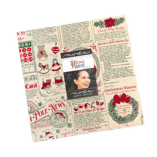Holiday Cheer Layer Cake Christmas Fabric - 20970LC - 42-Piece Precut - Moda Fabrics Quilting Cotton Fabric