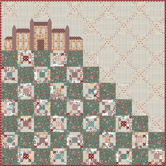 SALE The Abbey Quilt Kit House Pattern - KT-17890 - Riley Blake Quilting Cotton Fabric