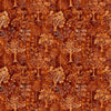 Image of Pandaland Trees Burnt Orange quilting cotton fabric by Morris Creative Group for QT Fabrics. Features trees on an orange background. Cute Little Fabric Shop.