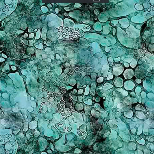 MINKY Dragon Dreams Dragon Skin Texture Turquoise Blue PRINTED Texture Fabric 60" Wide - 30962 - QT Fabrics 100% Polyester Fabric
