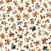 MINKY Yippie Ki Yay! Cowboy/Cowgirl Toss Cream Western Fabric 60" Wide - 31490 - QT Fabrics 100% Polyester Fabric