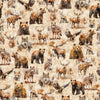 MINKY Mountain Splendor Lodge Animals Tan Cream Fabric 60" Wide - 31582 - QT Fabrics 100% Polyester Fabric