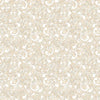 Image of American Country Scrolls Taupe quilting cotton fabric by Morris Creative Group for QT Fabrics. Features swirls on a cream background. Cute Little Fabric Shop.