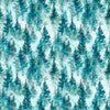 3-Yard-Cut - Skyward Trees Teal Blue Tree Fabric WIDEBACK 108" Wide - 32009 - QT Fabrics Quilting Cotton Fabric
