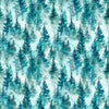2 Yard 20" End of Bolt - Skyward Trees Teal Blue Tree Fabric WIDEBACK 108" Wide - 32009 - QT Fabrics Quilting Cotton Fabric