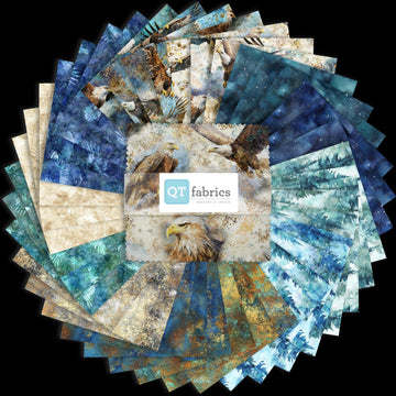 Skyward Charm Pack Printed Texture Fabric - 5SQ SKYW 6PKY - 42-Piece Precut - QT Fabrics Quilting Cotton Fabric