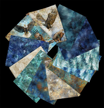 Skyward Fat Quarter Bundle Printed Texture Fabric - FATQU SKYW 3PKN - 12-Piece Precut - QT Fabrics