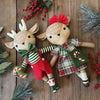 Holiday Cheer Reindeer Stuffies Panel Natural Cream Christmas Fabric - 20979 - Moda Fabrics Quilting Cotton Fabric