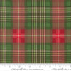 Image of Holiday Cheer Plaid Evergreen quilting cotton fabric by Stacy Iest Hsu for Moda Fabrics. Features plaid on a green and red background. Cute Little Fabric Shop.