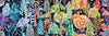 Image of Northern Brights Forest Seasons Night Sky quilting cotton fabric by Amarilys Henderson for Moda Fabrics. Features trees on a black background. Cute Little Fabric Shop.