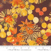 Image of Northern Brights Florals Woodsy quilting cotton fabric by Amarilys Henderson for Moda Fabrics. Features flowers on a brown background. Cute Little Fabric Shop.