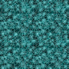 Image of Witchypoo Spiderwebs Teal quilting cotton fabric by Morris Creative Group for QT Fabrics. Features spiderwebs on a blue background. Cute Little Fabric Shop.