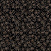Image of Witchypoo Spiderwebs Charcoal quilting cotton fabric by Morris Creative Group for QT Fabrics. Features spiderwebs on a black background. Cute Little Fabric Shop.