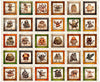 A Haunting We Will Go Monster Picture Patches Panel Oatmeal Cream Halloween Fabric - 31943 - QT Fabrics Quilting Cotton Fabric