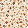 Image of A Haunting We Will Go Stars & Moon Oatmeal quilting cotton fabric by Morris Creative Group for QT Fabrics. Features stars and moons on a cream background. Cute Little Fabric Shop.
