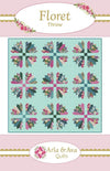 SALE Floret Quilt PATTERN Floral Fabric - Riley Blake INSTRUCTIONS Only