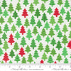 Image of Snow Time Tree Winter White quilting cotton fabric by Me and My Sister Designs for Moda Fabrics. Features trees on a white background. Cute Little Fabric Shop.