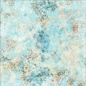 2 Yard 34" End of Bolt - Panorama Mottled Texture Light Aqua Blue Printed Texture  WIDEBACK - 118" Wide - QT Fabrics Quilting Cotton Fabric