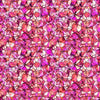 Image of Lumenique Mosaic Blender Bubblegum quilting cotton fabric by Dan Morris for QT Fabrics. Features a printed stained glass pattern on a pink background. Cute Little Fabric Shop.