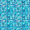 Image of Lumenique Mosaic Blender Blue quilting cotton fabric by Dan Morris for QT Fabrics. Features a printed stained glass pattern on a blue background. Cute Little Fabric Shop.