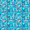 Image of Lumenique Mosaic Blender Blue quilting cotton fabric by Dan Morris for QT Fabrics. Features a printed stained glass pattern on a blue background. Cute Little Fabric Shop.