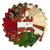 Poinsettias at Christmas 5" Stacker Floral Fabric - 5-17630-42 - 42-Piece Precut - Riley Blake Quilting Cotton Fabric