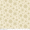Image of Poinsettias at Christmas Snowflakes Cream Foil quilting cotton fabric by Jennifer Bosworth for Riley Blake Designs. Features snowflakes on a cream background. Cute Little Fabric Shop.