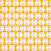 Image of Merry Happy Happy Hexie Metal Golden Hour quilting cotton fabric by Kimberly Kight of Ruby Star Society for Moda Fabrics. Features hexagons on a yellow background. Cute Little Fabric Shop.