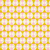 Image of Merry Happy Happy Hexie Metal Golden Hour quilting cotton fabric by Kimberly Kight of Ruby Star Society for Moda Fabrics. Features hexagons on a yellow background. Cute Little Fabric Shop.