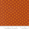 Image of Scenery Puffball Spice quilting cotton fabric by Elizabeth Hartman for Moda Fabrics. Features a geometric pattern on an orange background. Cute Little Fabric Shop.
