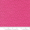 Image of Scenery Marshmallow Fuchsia quilting cotton fabric by Elizabeth Hartman for Moda Fabrics. Features a geometric pattern on a pink background. Cute Little Fabric Shop.