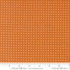 Image of Scenery Spool Pumpkin quilting cotton fabric by Elizabeth Hartman for Moda Fabrics. Features a geometric pattern on an orange background. Cute Little Fabric Shop.
