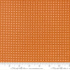 Image of Scenery Spool Pumpkin quilting cotton fabric by Elizabeth Hartman for Moda Fabrics. Features a geometric pattern on an orange background. Cute Little Fabric Shop.