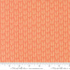 Image of Scenery Sprout Coral quilting cotton fabric by Elizabeth Hartman for Moda Fabrics. Features leaves on an orange background. Cute Little Fabric Shop.