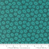 Image of Scenery Sedum Dark Teal quilting cotton fabric by Elizabeth Hartman for Moda Fabrics. Features flowers on a blue background. Cute Little Fabric Shop.