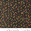 Image of Merry Manor 2025 Berry Ebony quilting cotton fabric by Moda for Moda Fabrics. Features berries on a black background. Cute Little Fabric Shop.