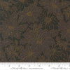 Image of Merry Manor 2025 Poinsettias Ebony quilting cotton fabric by Moda for Moda Fabrics. Features flowers on a black background. Cute Little Fabric Shop.