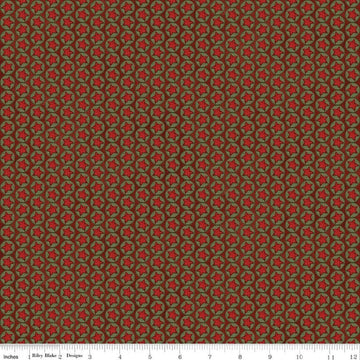 Image of Northern Christmas Stars Red quilting cotton fabric by Teresa Kogut for Riley Blake Designs. Features stars on a red background. Cute Little Fabric Shop.