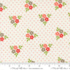 Image of Poinsettia and Pear Bouquet Cloud quilting cotton fabric by Sherri & Chelsi for Moda Fabrics. Features flowers on a white background. Cute Little Fabric Shop.