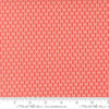 Image of Poinsettia and Pear Candy Stripe Carnation quilting cotton fabric by Sherri & Chelsi for Moda Fabrics. Features stripes on a pink background. Cute Little Fabric Shop.