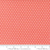 Image of Poinsettia and Pear Candy Stripe Carnation quilting cotton fabric by Sherri & Chelsi for Moda Fabrics. Features stripes on a pink background. Cute Little Fabric Shop.