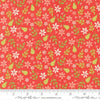 Image of Poinsettia and Pear Pear Florals Geranium quilting cotton fabric by Sherri & Chelsi for Moda Fabrics. Features flowers on a pink background. Cute Little Fabric Shop.