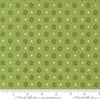 Image of Poinsettia and Pear Daisy Dot Fresh Grass quilting cotton fabric by Sherri & Chelsi for Moda Fabrics. Features flowers on a green background. Cute Little Fabric Shop.