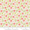 Image of Poinsettia and Pear Pear Florals Cloud quilting cotton fabric by Sherri & Chelsi for Moda Fabrics. Features flowers on a white background. Cute Little Fabric Shop.