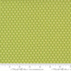 Image of Poinsettia and Pear Candy Stripe Pistachio quilting cotton fabric by Sherri & Chelsi for Moda Fabrics. Features stripes on a green background. Cute Little Fabric Shop.