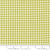 Image of Poinsettia and Pear Houndstooth Pistachio quilting cotton fabric by Sherri & Chelsi for Moda Fabrics. Features houndstooth on a green background. Cute Little Fabric Shop.
