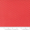 Image of Poinsettia and Pear Candy Stripe Geranium quilting cotton fabric by Sherri & Chelsi for Moda Fabrics. Features stripes on a pink background. Cute Little Fabric Shop.
