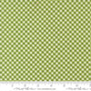 Image of Poinsettia and Pear Gingham Fresh Grass quilting cotton fabric by Sherri & Chelsi for Moda Fabrics. Features gingham on a green background. Cute Little Fabric Shop.